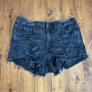 American Eagle Outfitters size 4 vintage hi rise festival shorts black